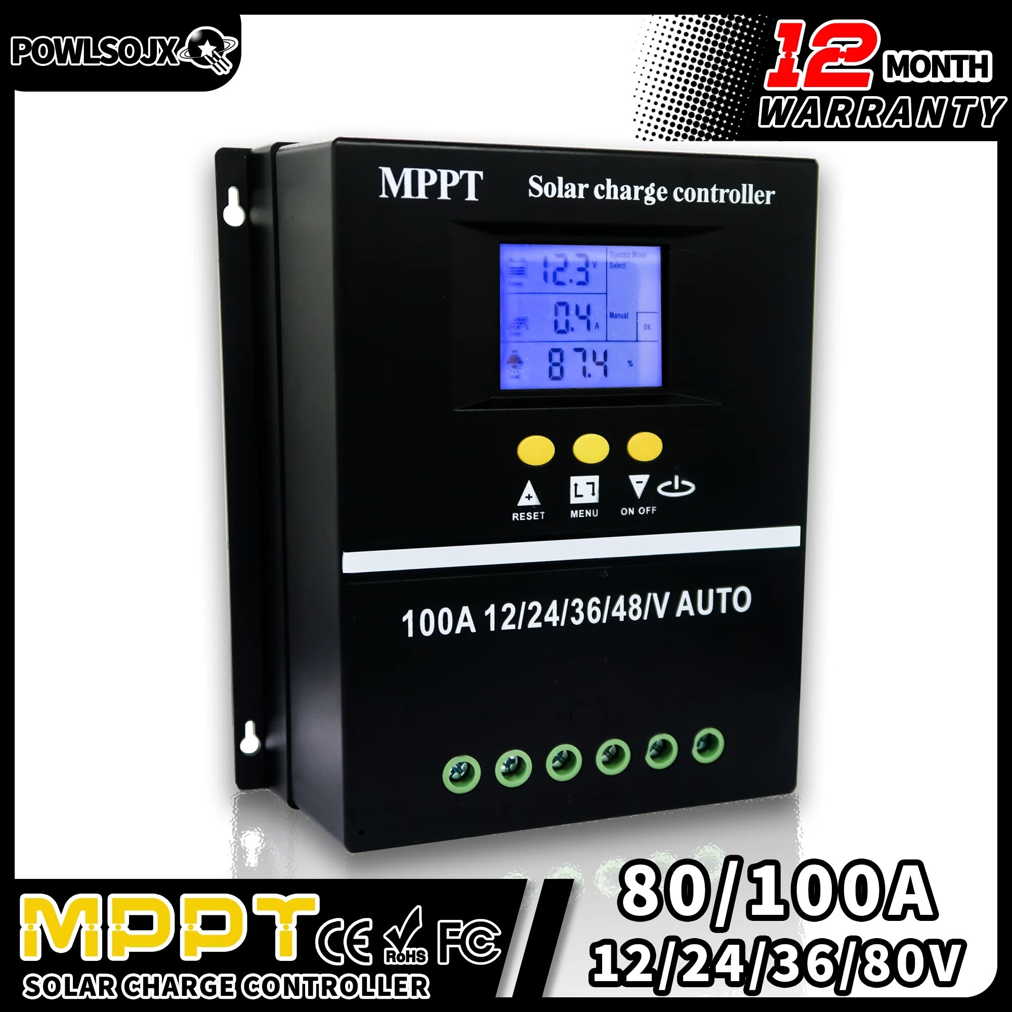 Drone Solar Charger - POWLSOJX MPPT Lead Acid Lithium Batteries