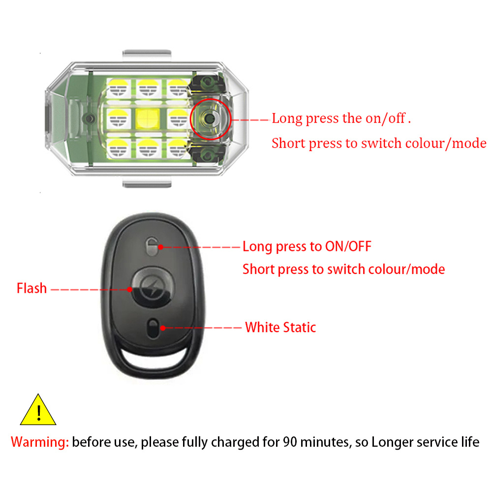 2PCS/4PCS Wireless LED Drone S - Drone Beacon Light 评论和价格