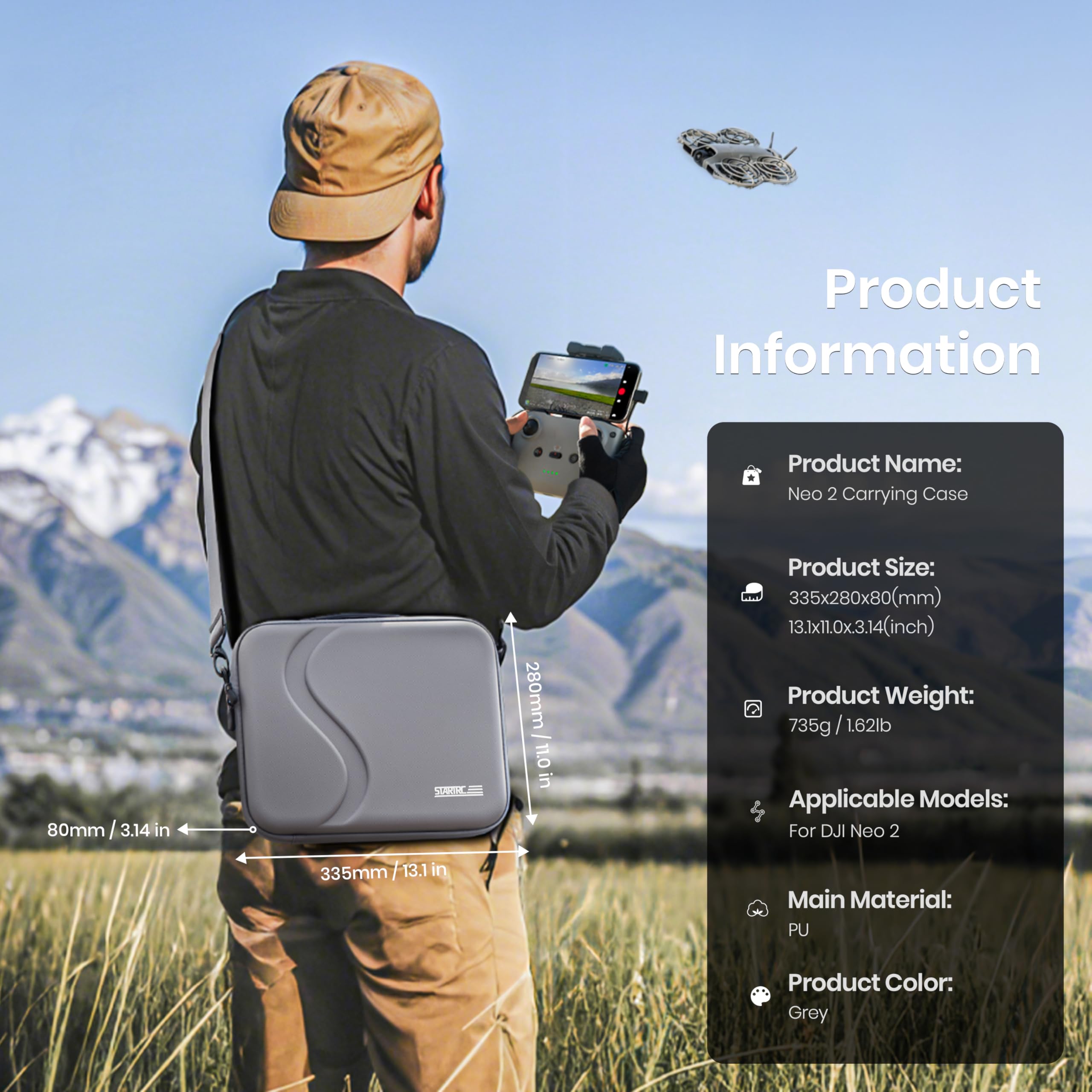 Carrying Case for DJI Neo 2 Ac - Drone Joystick Cover 评论和价格