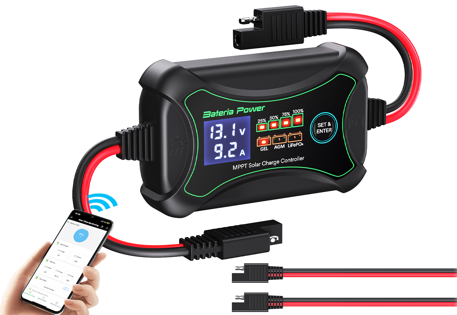 Bateria Power 10A MPPT Wireles - Drone Solar Charger 评论和价格