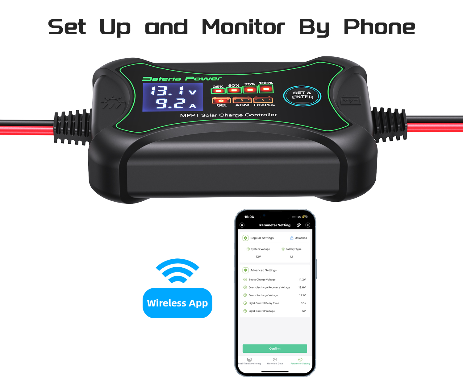 Bateria Power 10A MPPT Wireles - Drone Solar Charger 评论和价格