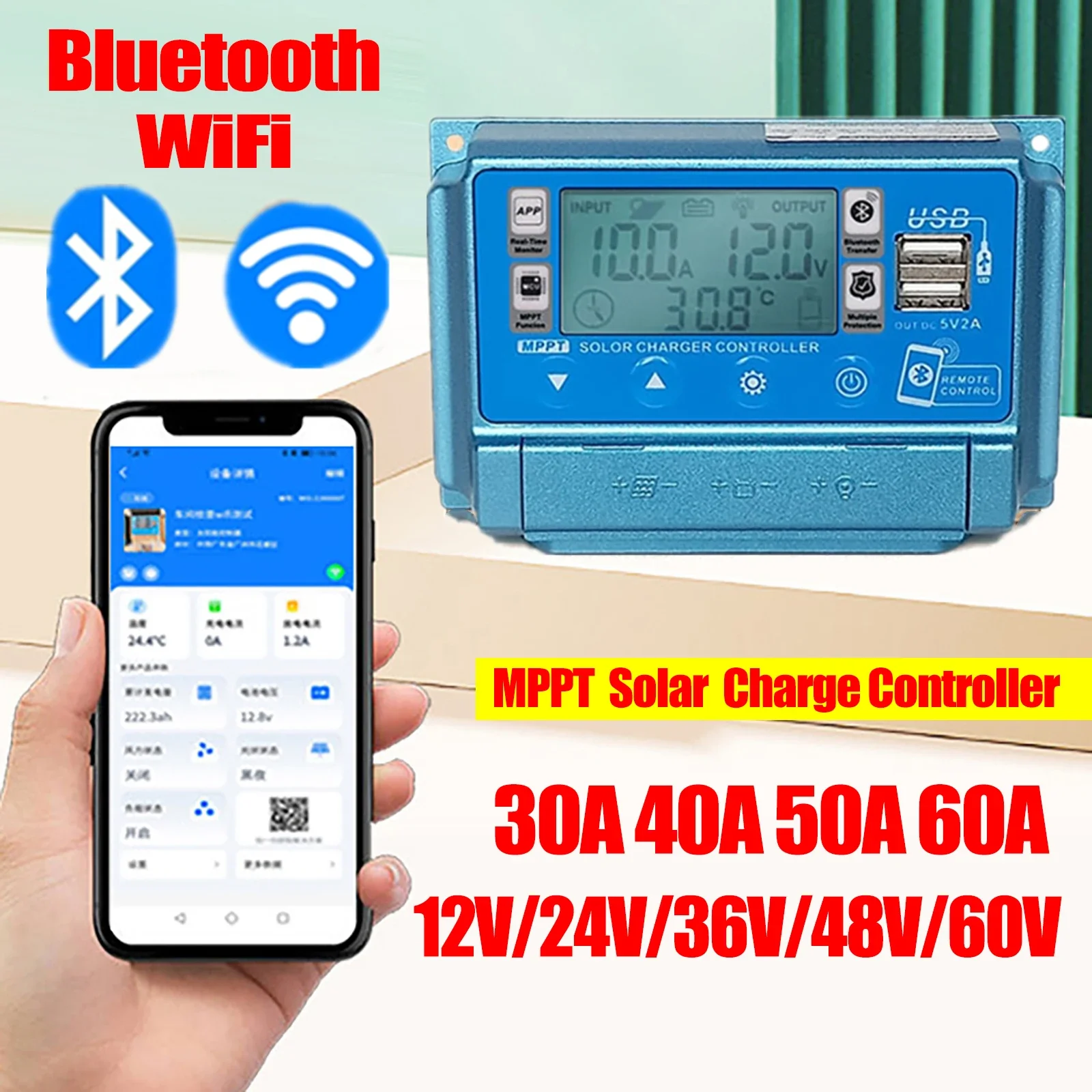 12V24V36V48V60V 30A/40A/50A/60 - Drone Solar Charger 评论和价格