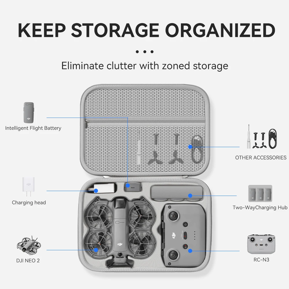 Travel Organizer Bag for DJI N - Drone Hard Shell Case 评论和价格